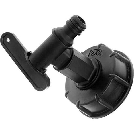 Robinet en plastique pour réservoir d'eau – bec à dégagement rapide Ø 14,5 mm – noir – compatible avec la vanne S60X6 (1/5)