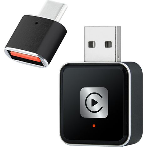Adaptador inalámbrico Carplay, Wi-Fi de 5 GHz, Bluetooth 5.0, fácil instalación, compatible con vehículos equipados con Android Auto. (1/5)
