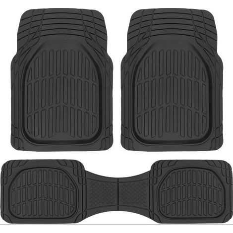 Deep Black Waterproof All-Weather Car Floor Mats, Universal Fit for Cars, Trucks, and SUVs. Car Accessories.
