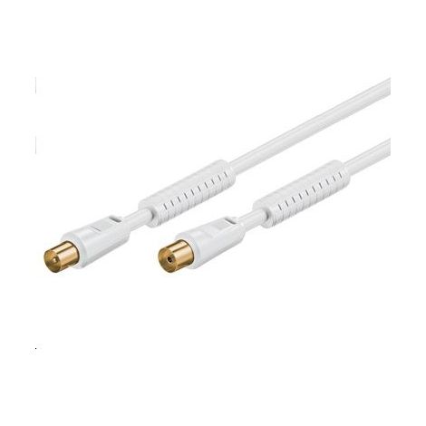 Câble coaxial MicroConnect mâle-femelle 10 m blanc 75 ohms