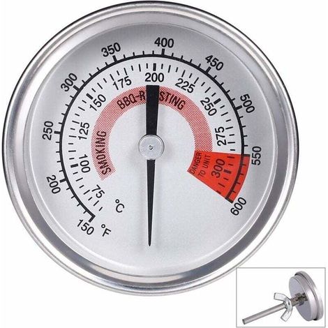 Thermomètre alimentaire en acier inoxydable, thermomètre pour barbecue et climatiseur de 75 °C à 300 °C / 150 °F à 600 °F, Type B 300 °C (1/4)