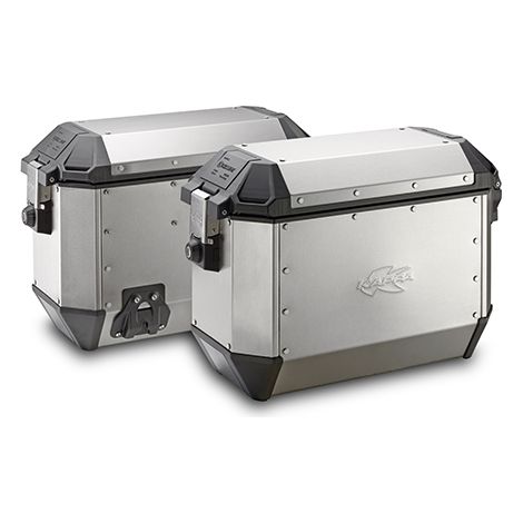 Valises latérales Kappa 36L Monokey KMS36A K'mission en aluminium (paire = 2 pièces) + verrou supplémentaire - pour porte-bagages latéraux KL, KLR, KLO, KLOR