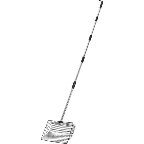 Ramasse-crottes Poulet à Long Manche Pelle Large Tamisante pour Élevage Volailles Outil Nettoyage Coopérative Poulailler Ergonomique (1/5)