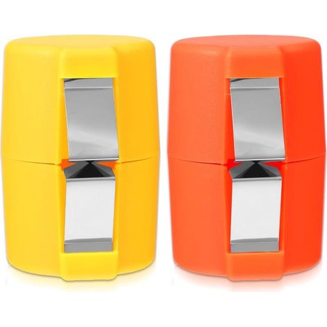 Abrehuevos universal de 2 piezas, pelador de huevos de acero inoxidable para huevos duros y crudos, pelador de huevos lavable (1/5)