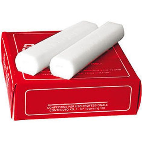 STEARINA DISOSSIDANTE CERA PER SALDARE STAGNO PIOMBO CF 1KG PZ 10 DA 100g 23298