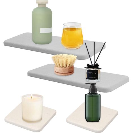 4-Piece Water-Absorbing Stone Tray for Sink, Coasters (1/5)