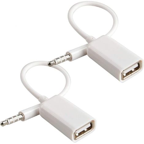 adaptateurs AUX vers USB (prise audio auxiliaire mâle 3,5 mm vers USB 2.0 femelle). (1/5)