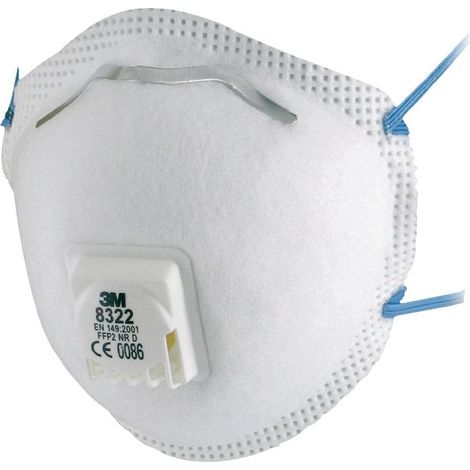 3M Masque de protection respiratoire 8322 FFP2 / V NR D 10 pièces ( 4000370652 ) (1/2)