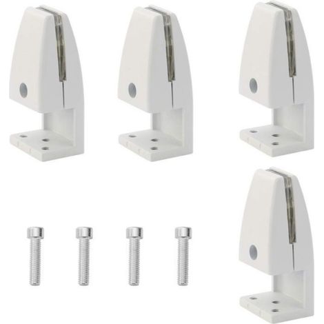 Lot de 4 pinces de séparation de bureau en alliage d'aluminium - clips de protection pour panneau d'intimité (5–20 mm) (1/4)