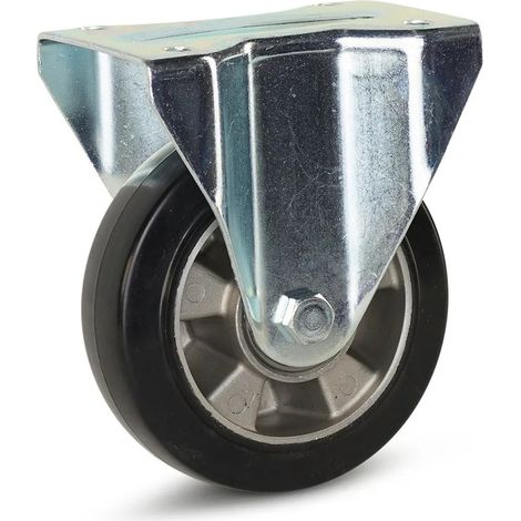 Roue fixe - MESO - Caoutchouc élastique noir - 150mm - 330kg