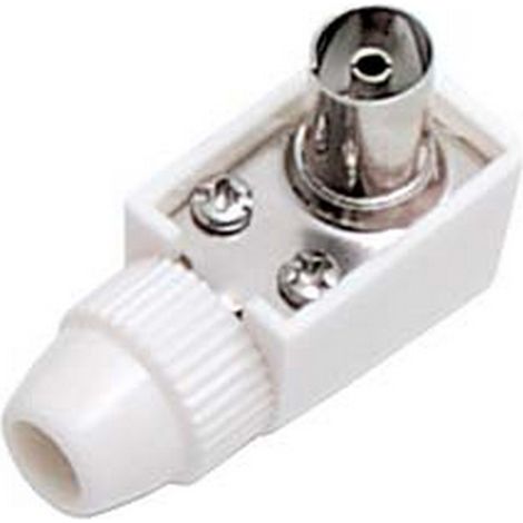 10PZ PRESA COASSIALE TV A SQUADRA MM.9,5 - bianca 32050