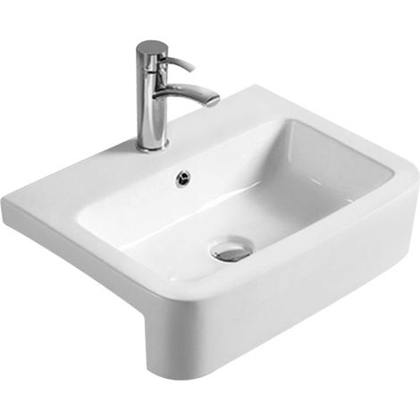 Hudson Reed Semi Recessed Basin 570mm Wide - 1 Tap Hole