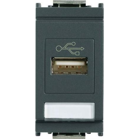 IdÉe prise usb 1 module couleur gris 16368