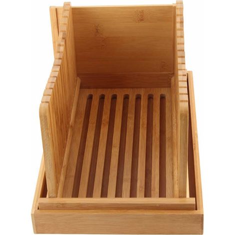 Guide de découpe de pain pliable en bambou pour pain de mie, outil de découpe pour la cuisine et la pâtisserie. (1/5)