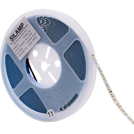Silamp – Ruban LED 10M 24V 12W/M SMD2835 IP20 1400LED – Blanc neutre 4000K – Dimmable pour éclairage intérieur – 10800 lumens