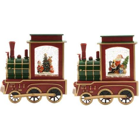 Trenino di Natale con Acqua e Luci 21 x 9 x 21 cm H