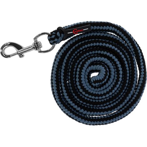 Kerbl Führstrick Hippo mit Karabinerhaken – Schwarz / Grau (Länge 200 cm) 321441 (1/2)