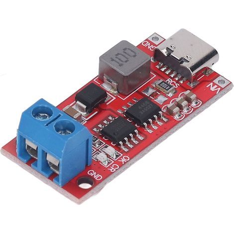 Lithium-Batterie-Boost-Modul mit Typ-C-Schnittstelle, Aufwärtswandler für Schutz, DC 3–6 V, 1 A (1/5)