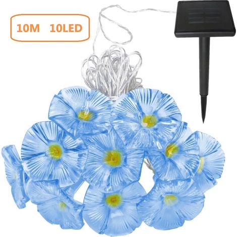 10 m Morning Glory Solarleuchten, 10 LEDs, wasserdicht, für den Außenbereich, Gartendekoration, Blumenlichter für Bäume, Terrassenpartys, Weihnachtsdekorationen, MUMU (1/4)