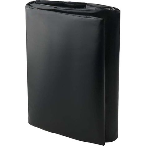 Revêtement de bassin noir,Sous-couche imperméable pour bassins à poissons de jardin, revêtements préformés,Membrane de piscine de 0.2mm pour étangs de carpes koï(2x2m) (1/4)