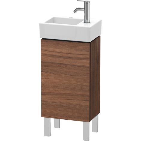 Duravit Meuble sous-lavabo L-Cube 36,4 x 24,1 cm, 1 porte, 1 tablette en verre, pour Vero Air 072438, Coloris: Décor noyer naturel - LC6793R7979 (1/4)