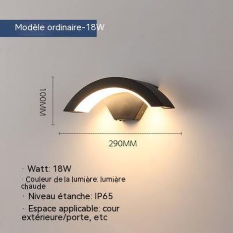 Applique da esterno a LED con sensore di movimento, grigio antracite 5000k, IP65, in alluminio, ideale per ville, verande, vialetti, giardini, balconi e corridoi (non induttiva). (1/3)