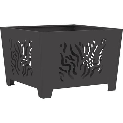 Maison Exclusive - Focolare Nero 60 x 60 x 40 cm Acciaio