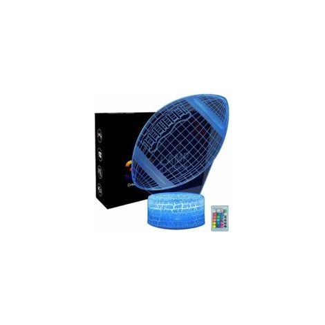 Rugby-Nachtlicht, 16 Farben wechselnd, Touch-Fernbedienung, 3D-Fußballlicht, dekorative Tischlampe, Geschenk für Jungen und Kinder, Sportfans (1/5)