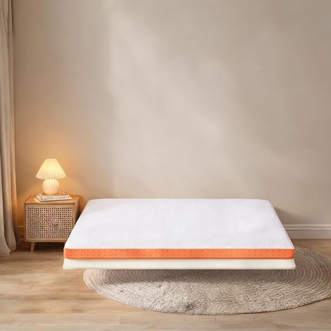 Matelas coloris blanc en foam 200 x 160 x 5 cm (1/5)