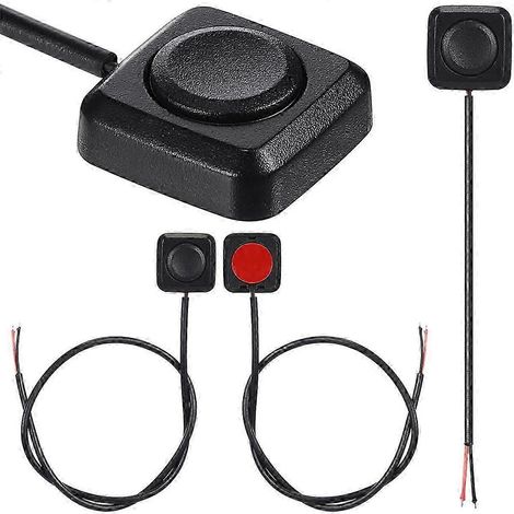 Lot de 4 interrupteurs momentanés à bouton-poussoir marche/arrêt 12 V/24 V, montage en surface. (1/5)