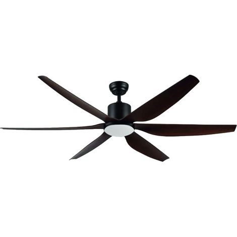 Ventilador de Techo con Luz Led 24w y Motor DC 36w en Negro y Madera (1/2)