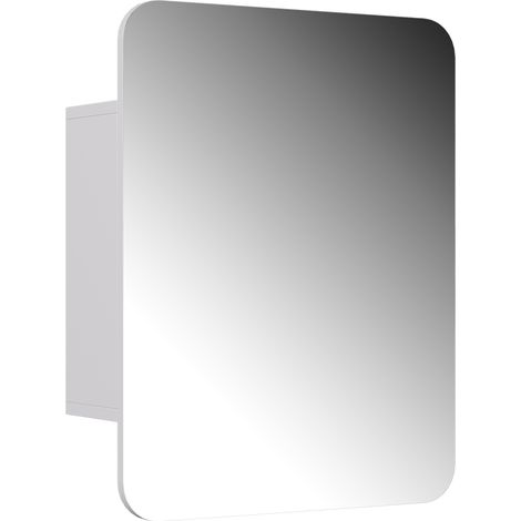 Specchio contenitore bagno Zino, Bianco, 65 x 50 cm con ripiani, Vicco