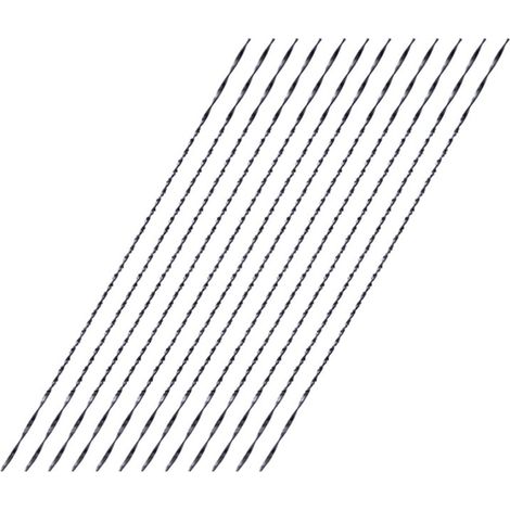 Lot de 12 Lames Spirales en Acier 45 pour Scie à Chantourner, Structure Robuste et Haute Résistance, Accessoires de Coupe pour Bois et Métal (1/5)
