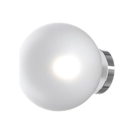 Applique Contemporanea Eclipse Metallo Cromo Vetro Bianco Fog 1 Luce G9