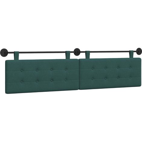 Cabecero colgante Verde oscuro Tela vidaXL (1/5)