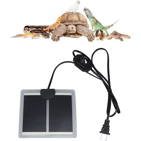 [Tapis chauffant reptile] Tapis chauffant électrique waterproof ajustable 110V pour terrarium, chauffage rapide et sûr, pour reptile (1/5)