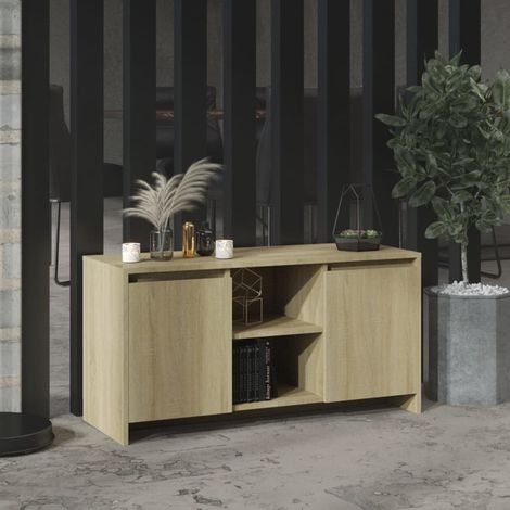 Mueble de TV madera contrachapada roble Sonoma 102x37,5x52,5 cm vidaXL (1/5)