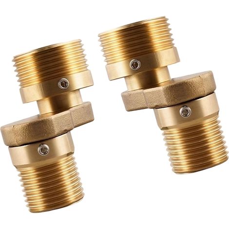 Adaptateur de Robinet Excentrique en Cuivre, 2 Pièces pour Réglage Angulaire des Pieds de Lavabo et Éviers - Remplissage de Pièces Détachées Salle de Bain (1/5)