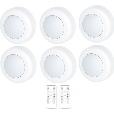 Lampe LED mobile respirante, à piles, veilleuse intérieure/extérieure, pour couloir, porche, escaliers, sous-sol, lot de 6