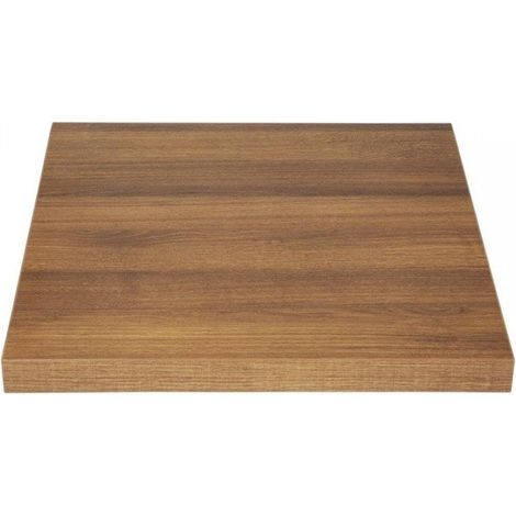 Plateau de table carré (L)600 x (P)600 mm, finition effet chêne rustique