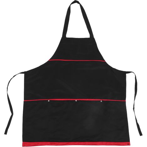 Cape de coiffure adulte noire motif élégant pour salon, coupe cheveux barbier, imperméable professionnel. (1/5)