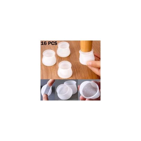 Lot de 16 protections de pieds de table et de chaise transparentes de style nordique (4 pièces). (1/5)