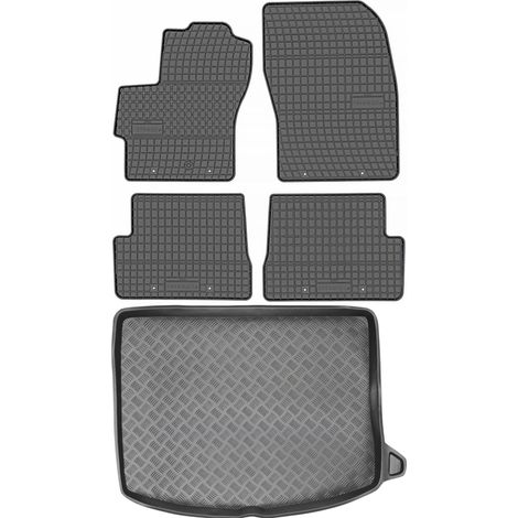 Set di tappetini in gomma per auto e tappetino per bagagliaio per Mazda 3 I Hatchback dal 2003 al 2009. (1/5)