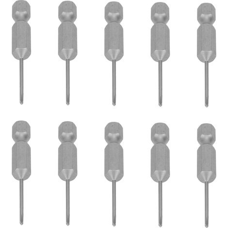 Embouts de tournevis électrique croisés magnétiques S2, pièces de rechange en acier allié 1.6mm 10 pièces