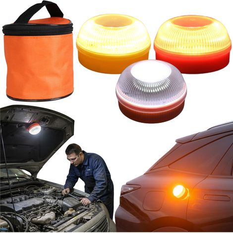 LED-Blinkerwarnleuchte, Warnleuchte für Rost, batteriebetrieben, 3 Stück, mit Magnet