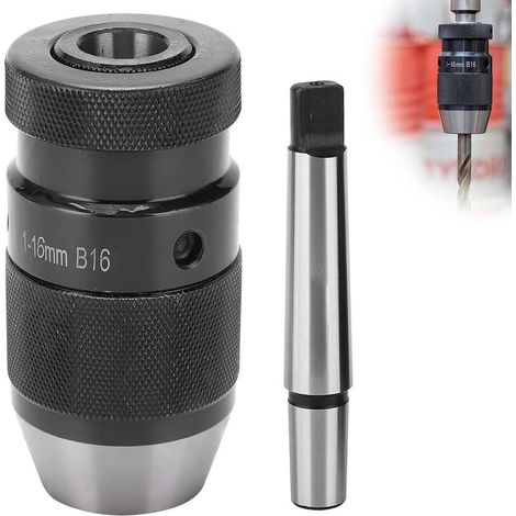 1 - Bohrfutter - Kegelschaft - Schlüssellose automatische Spannvorrichtung - Für Dreh- und Fräsmaschinen - Stahl - 1-16 mm (1/5)