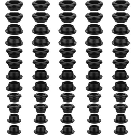 60 Pièces Manchon en Caoutchouc Rond, Passe-câble en Caoutchouc, Joint d'Étanchéité pour Conducteurs Électriques, Manchon Étanche pour Câbles, Manchons pour Fils, 1012/1214/1417 mm pour Fils Câbles (1/5)