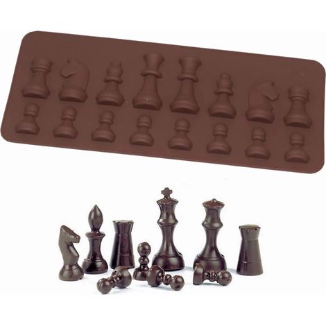 Silicone Chocolate Intenational Échecs Fomes Gâteau Au Chocolat Gelée De Glace Fondant Moule Moule De Cuisson pou DIY Bonbons Gâteau Toppe Décoation (1/4)