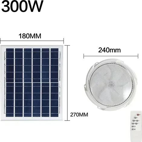 (300 W) Nouveau plafonnier solaire LED étanche IP65, suspension extérieure, lampe solaire compatible avec les couloirs et la décoration de jardin. (1/5)
