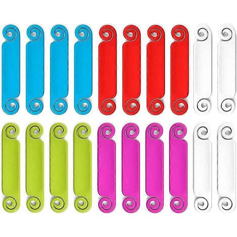 Packung mit 20 mehrfarbigen Kabelmanagement-Etiketten zur Kennzeichnung von USB-Kabeln, kompatibel mit Handy- und Computerladegeräten. (1/5)
